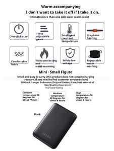 Cinturón calefactor de grafeno recargable, chaqueta calefactable de invierno para niños, período fisiológico, alivio de calambres menstruales lavable - Product Image 4