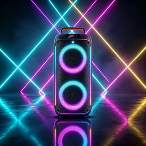 Oudiobop <span class=keywords><strong>Enceinte</strong></span> de Fête Double 6,5 Pouces Sans Fil <span class=keywords><strong>Bluetooth</strong></span> Audio Spectacle Lumineux LED RGB 40W Appairage TWS Performance Scénique - Product Image 4