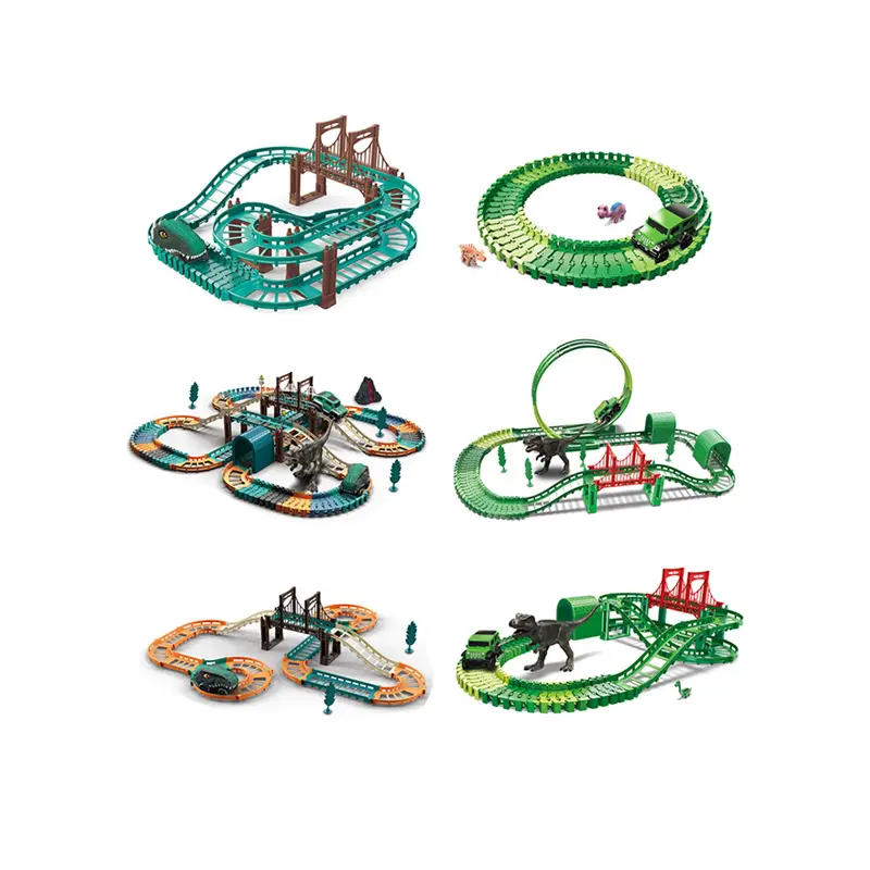 Hot Sale Classic Mehrere Stile Elektrische Urban Dinosaur Rail Track Spielzeug Dinosaurier Track Auto Spielzeug Kinder Vorschule Bildung Spielzeug
