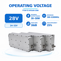 Module amplificateur de puissance RF à gain élevé 38 dB 30 W 300-6300 MHz GaN, conception à haute linéarité, faible distorsion pour amplificateur de signal