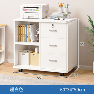 Office File Cabinet with Lock-Side Low Storage for Printer and Office Supplies - Product Image 5