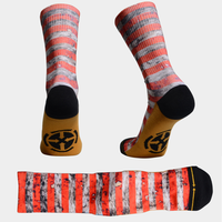 Chaussettes personnalisées d'usine BASSE quantité minimale de commande Conception personnalisée Impression vierge Chaussettes de compression de course à pied