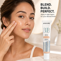 SEVEN GIRL 35ml Crème de fond de teint hydratante et éclaircissante, anti-cernes waterproof, écran solaire, fond de teint liquide, crème BB SPF35