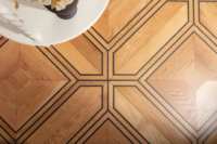 Parquet en chêne moderne, installation par système de clic, pour villa