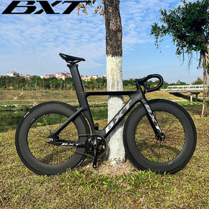 Bicicleta de Pista Personalizada de Una Velocidad BXT, Bicicleta de Carreras con Engranaje Fijo 700C, Bicicleta de Carbono con Ruedas de Carbono de 88 cm de Profundidad - Product Image 3