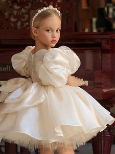 <span class=keywords><strong>Vestito</strong></span> dalla coda della ragazza di fiore <span class=keywords><strong>bianco</strong></span> di vendita caldo senza maniche grandi fiori decorazione vestiti delle ragazze per la festa di compleanno - Product Image 6