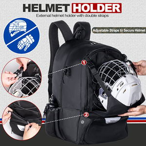 Bolsa de Lacrosse Multifuncional de Gran Capacidad, Mochila Deportiva Impermeable para Exteriores, Bolsa de Poliéster para Hockey sobre Hielo y Béisbol - Product Image 4