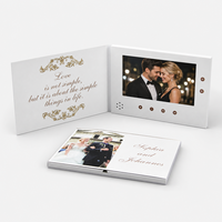 Tarjetas de Visita de Papel Hechas a Mano con Logotipos, Invitaciones en Video, Pantalla LCD, Reproductor MP4, Álbum de Videos, Video de Felicitación Empresarial, OEM/ODM