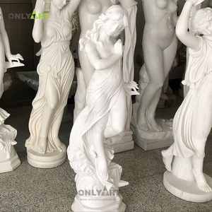 Statuette <span class=keywords><strong>de</strong></span> la vierge marie en pierre sculptée, Statue religieuse, antique et chrétien, blanc, marbre, idéal pour cadeau - Product Image 5