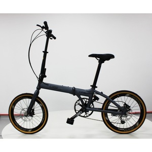 Vélo pliant en alliage d'aluminium L8 de 20 pouces, freins à disque à 9 vitesses, vélo de banlieue léger - Product Image 4