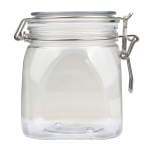 Contenedor de Almacenamiento Transparente de PET Ligero de 500 ml con Cierre de Alambre Metálico para Granos y Alimentos Secos - Product Image 3
