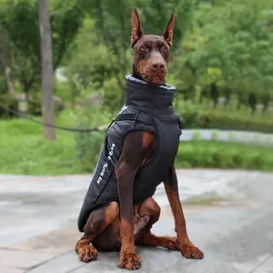 Pet waterproof reflective big dog coat With Removable Harness dog clothes luxury winter pet clothes