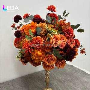 LEDA - Ramo de Flores de Alta Calidad de 60 cm con Flores de Color Naranja para Decoración de Eventos - Product Image 4