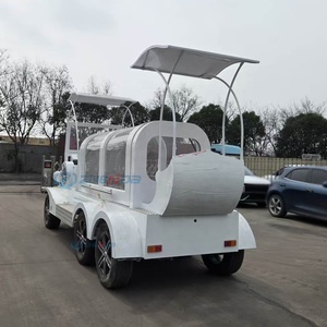 Best Performance White 6 Wheel Funeral Hearse for Transporting Coffins <b>Trailer</b> Hearse Carriage Luxury Hearse for Sale - Product Image 3