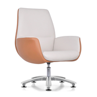 Mobilier de bureau contemporain en cuir blanc bon marché Mobilier de bureau moderne de luxe de style commercial Chaise de bureau