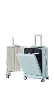 Contemporanea da 22 "borsa Laggage da viaggio trasparente con etichetta per bagaglio in plastica con apertura frontale valigia Abs