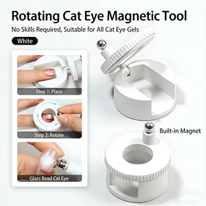 Imán Giratorio de Doble Cabeza para Uñas Efecto Ojo de Gato, Herramienta Magnética Potente para Efecto Gel de Cuentas de Vidrio Brillantes - Product Image 3