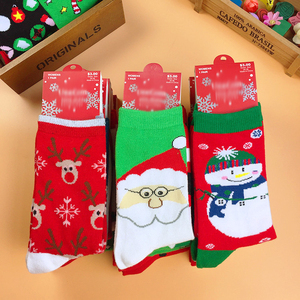 Bas <span class=keywords><strong>de</strong></span> noël unisexe en coton, elk, neige, père noël, bas pour hommes et femmes - Product Image 2