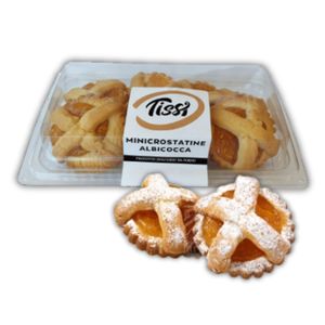 Tissi 200g X 6 Pcs Fruity Mini Round Apricot Tart Pastry <b>Desserts</b> Collection Powdered Sugar Decorated - Product Image 1