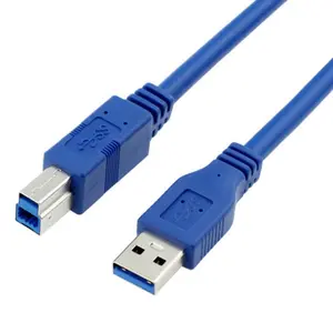 50cm mavi usb 3.0 tip a b erkek kablo yazıcı tarayıcı için