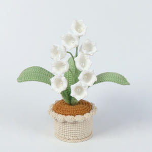 Hand-woven Simulation Flower Lily Tabletop Decoration <b>Friend</b> Birthday Mother's Day Valentine's Day <b>Gift</b> Uionen 1489 - Product Image 5