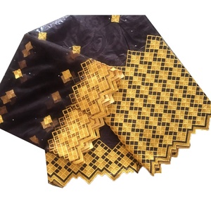 H & D personnalisé en gros de haute qualité tissu africain en dentelle tissu 5 + 2 tailles de <span class=keywords><strong>robe</strong></span> - Product Image 2