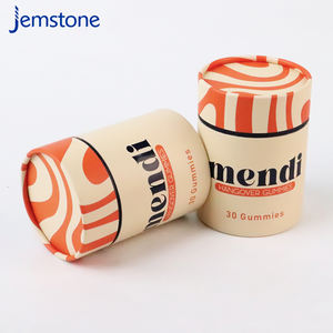 Tube de papier d'emballage imprimé en couleur personnalisé pour traitement de conception personnalisée avec couvercle - Product Image 1