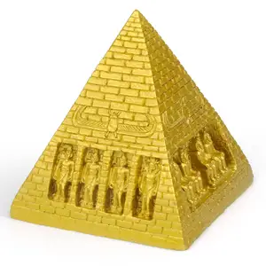 Mısır piramit heykeli Mini boyutu reçine heykelcik heykel ev dekor antik yapı modeli mısır hediyelik eşya
