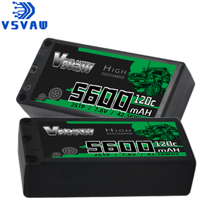 VSVAW 2S 7.6V HV Lipo pil 5600mAh 120C sert çanta RC araba tekne için Plug fiş ile kamyon tankı araç Truggy Buggy Xpand ralli - Product Image 1