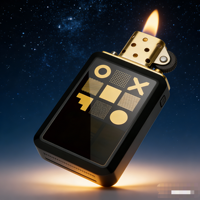 Briquet électronique rechargeable USB OEM en gros, vide, personnalisé, coupe-vent, pour extérieur, accessoires