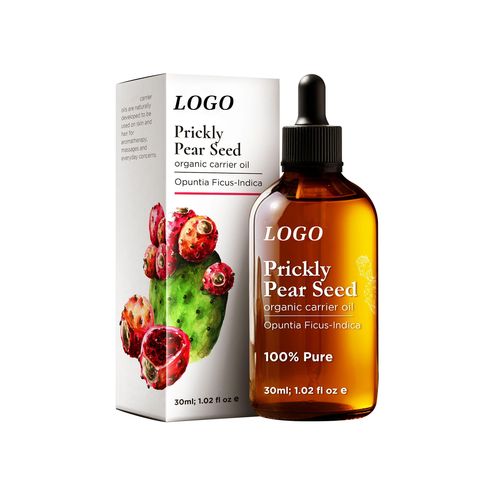 Huile de figue de Barbarie brute pour les cheveux