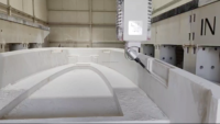 Modélisation 3D CNC de moules de bateaux, routeur CNC 5 axes pour la fabrication de grands moules de yachts en polyester