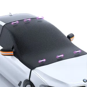 Parasol delantero de coche con mayor resistencia a la humedad, tela Oxford, protección solar, aislamiento térmico, cubierta de nieve gruesa, Aluminio