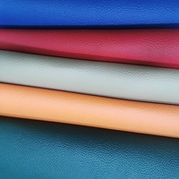 Rouleaux de cuir synthétique gaufré en PVC lychee crypté de 0,6 mm, écologiques, pour la décoration intérieure automobile, fabriqués en Chine