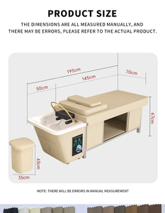 Silla de champú multifuncional con logotipo de Color personalizable, diseño moderno, salón de belleza de acero inoxidable, lavabo de cerámica de alta densidad - Product Image 6