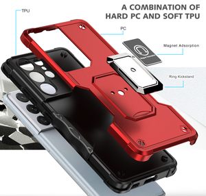 Armadura de lujo Protección Kickstand a prueba de golpes TPU + PC Hardware Phone Case <span class=keywords><strong>Samsung</strong></span> <span class=keywords><strong>S21</strong></span> <span class=keywords><strong>Ultra</strong></span> <span class=keywords><strong>5G</strong></span> Diseño simple al por mayor - Product Image 2