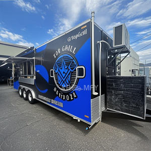2025 Customized Black 13ft Mobile Fast Food Trailer With Full <b>Kitchen</b> Ice Cream & Coffee Made In China - Product Image 6