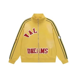 <span class=keywords><strong>Sudadera</strong></span> con capucha y cremallera a <span class=keywords><strong>rayas</strong></span> estilo universitario para <span class=keywords><strong>hombre</strong></span>, de gran tamaño, de algodón 100% de alto gramaje, con estampado retro, estilo urbano informal - Product Image 4