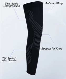 Almohadillas de soporte <span class=keywords><strong>para</strong></span> la articulación de la rodilla <span class=keywords><strong>para</strong></span> deportes de compresión, mangas <span class=keywords><strong>para</strong></span> correr completo, pierna larga, Rodillera, Protector envolvente, coderas cálidas - Product Image 3