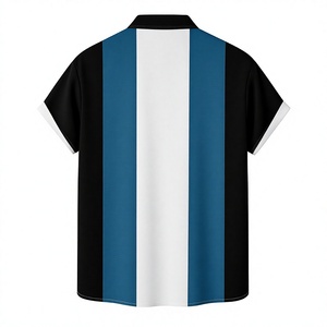 เสื้อเชิ้ตแขนสั้นสีดำ ขาว และเขียวอมฟ้า ดีไซน์ลำลองทันสมัย ระบายอากาศได้ดี เป็นมิตรกับสิ่งแวดล้อม เหมาะสำหรับฤดูใบไม้ผลิ - Product Image 4