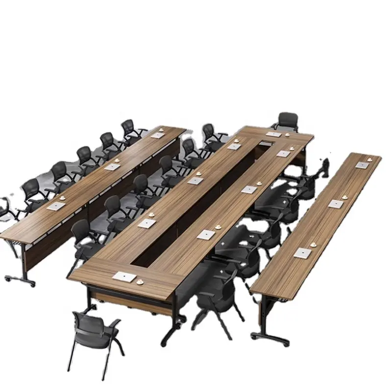 Современный высококачественный стол для конференций, простые складные офисные столы, модная стальная и деревянная рамка, цветная упаковка