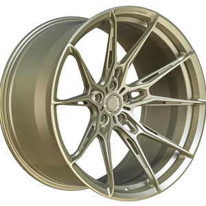 RCSR Llantas Forjadas Escalonadas Personalizadas de 18-22 Pulgadas, 5 Birlos, Multirradio, Aleación Dorado Champán para Coches Deportivos USDM y Proyectos Tuner - Product Image 1