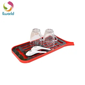Kworld 4色多功能塑料储物盘干燥碗架厨房收纳器水槽收纳架蔬菜篮