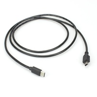 Cable USB tipo C macho a Mini USB macho OTG con transferencia rápida de datos y función OTG para teléfonos inteligentes, tabletas, dispositivos externos