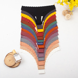 Slip Donna Sexy a Vita Bassa in Seta Ghiaccio Ultra Sottile Antibatterico Tinta Unita Lavorato a Maglia Altamente Elastico Senza Cuciture Traspirante Confortevole - Product Image 1