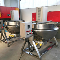 Chaudière de cuisson industrielle à double enveloppe en acier inoxydable 200L, prix usine