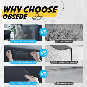 Funda protectora antiarañazos de <span class=keywords><strong>PVC</strong></span> para muebles de sofá y puerta de pared autoadhesiva para prevenir arañazos de mascotas - Product Image 6