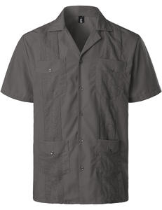 Camisas de cuatro bolsillos para hombre, novedad de 2024, camisas <span class=keywords><strong>Guayabera</strong></span> de <span class=keywords><strong>manga</strong></span> <span class=keywords><strong>corta</strong></span> a la moda para hombre, <span class=keywords><strong>Guayabera</strong></span> cubana, estilo puertorriqueño para hombre - Product Image 6