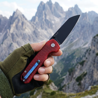 Couteau pliant tactique en gros, couteau de chasse EDC, couteau de poche en acier inoxydable VG10, lame en G10, couteau portable personnalisé T0070-4
