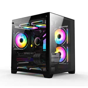2024 Mini Gaming Tower PC Cabinet with USB3.0 and USB2.0 Factory-Priced Low MOQ Micro ATX ITX Computer Accessories for Gamers